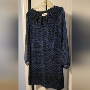 DANNY&Nicole black and Blue dress